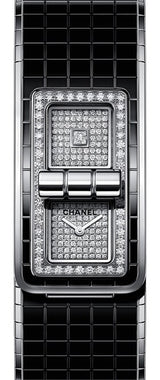 Chanel Code Coco Czarny 38,1 x 21,5 mm Stal H6027