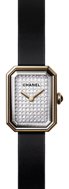 Chanel Première Biały 19.7 x 15.2 mm Żółte złoto H6126