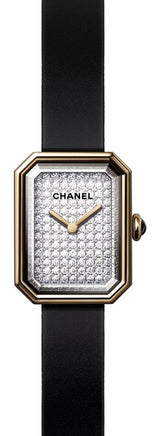 Chanel Première Biały 19.7 x 15.2 mm Żółte złoto H6126