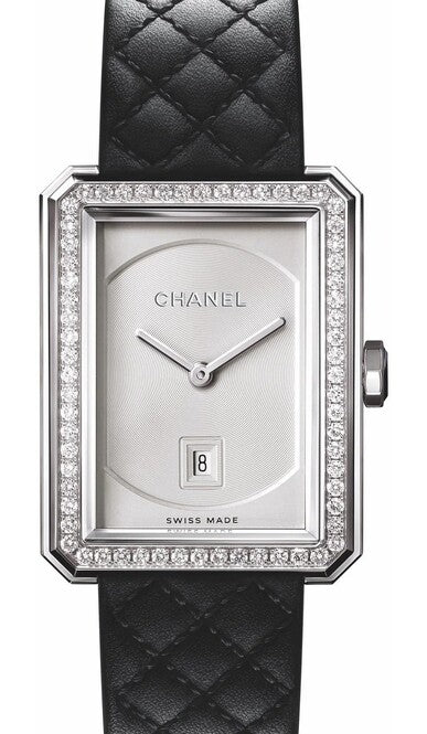 Chanel Boy-Friend Srebrny 34.6 X 26.7 mm Stal H6402