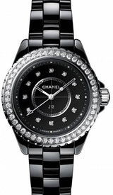 Chanel J12 Donna Czarny 33 mm Ceramika H6419