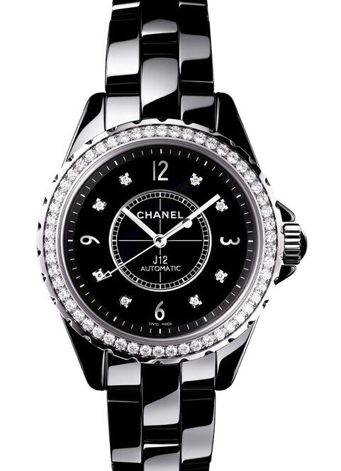 Chanel J12 Caliber Czarny 38 mm Ceramika H6526