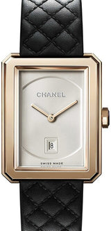 Chanel Boy-Friend Srebrny 34 x 26 mm Złoto różowe H6588