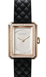 Chanel Boy-Friend Biały 27,9 x 21,5 mm Złoto różowe H6590