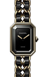 Chanel Première Czarny 26.1 x 20 mm Złoto/Stal H6951