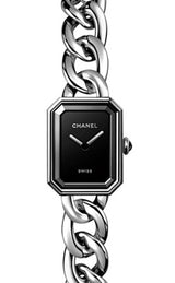 Chanel Première Czarny 19.7 x 15.2 mm Stal H7019