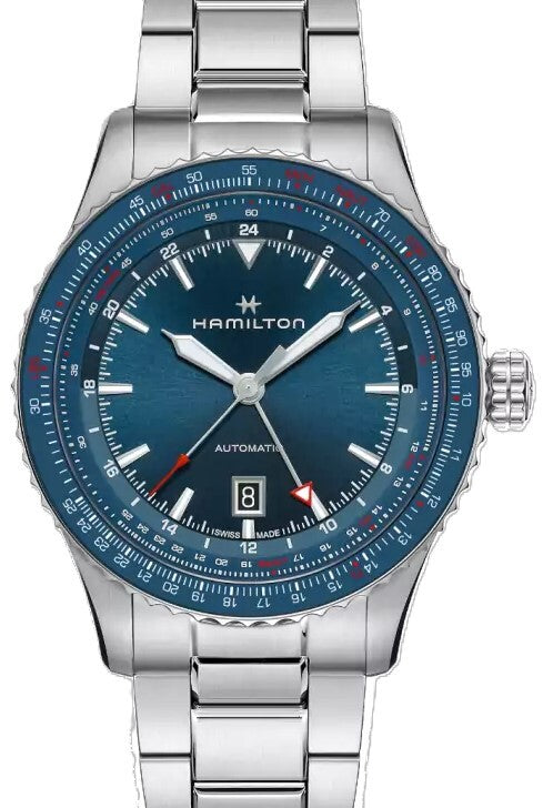 Hamilton Khaki Aviation Niebieski 44 mm Stal