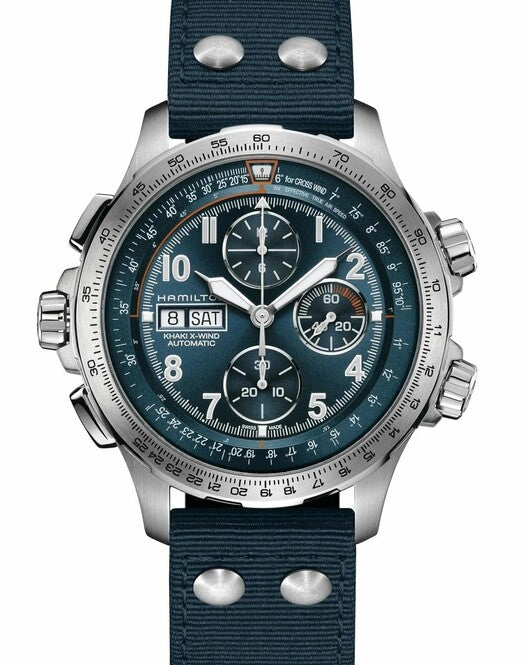 Hamilton Khaki Aviation Niebieski 45 mm Stal H77906940
