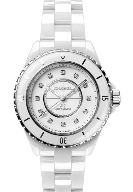 Chanel J12 Biały 33 mm Ceramika H9741
