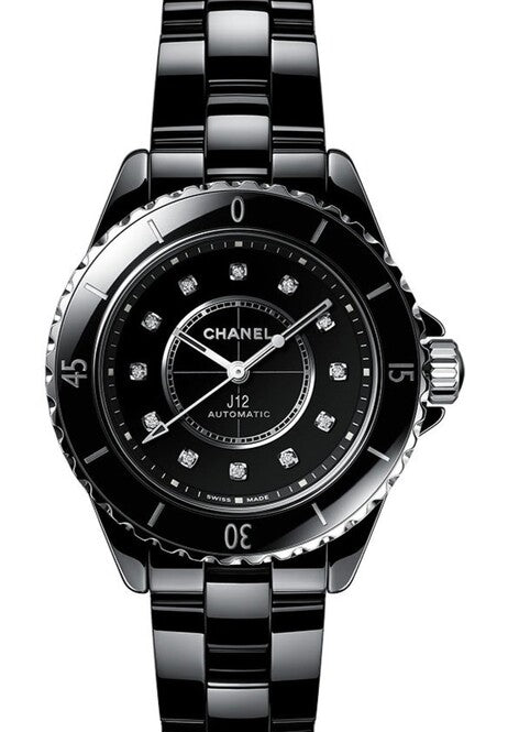 Chanel J12 Caliber Czarny 33 mm Ceramika H9742