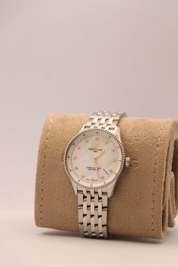 Breitling Navitimer Bialy 32mm Stal