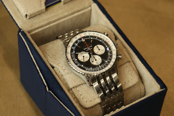Breitling Navitimer Czarny 46mm Stal