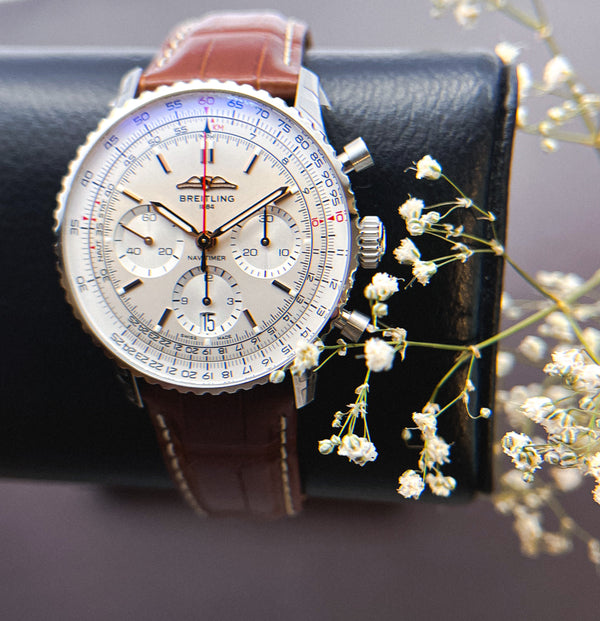 Breitling Navitimer 1 B01 Chronograph Srebrny 41mm Stal