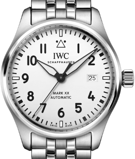 IWC Pilots Watch Mark XХ 40mm Biały Stal IW328208
