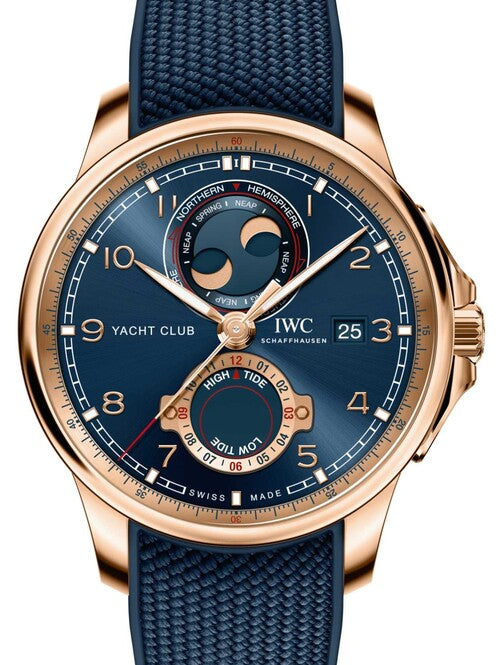IWC Portuguese Niebieski 45 mm Złoto różowe IW344001