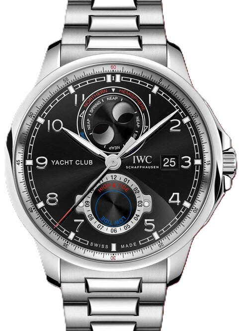 IWC Portuguese Czarny 45 mm Stal IW344002
