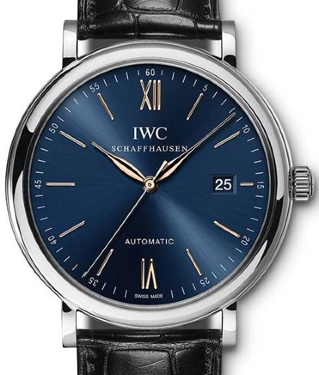 IWC Portofino Automatic 40mm Niebieski Stal IW356523