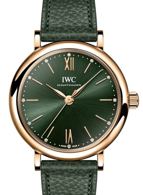 IWC Portofino Zielony 34 mm Złoto różowe IW357415