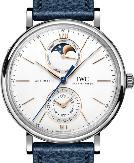 IWC Portofino Complete Calendar 41mm Bialy Stal