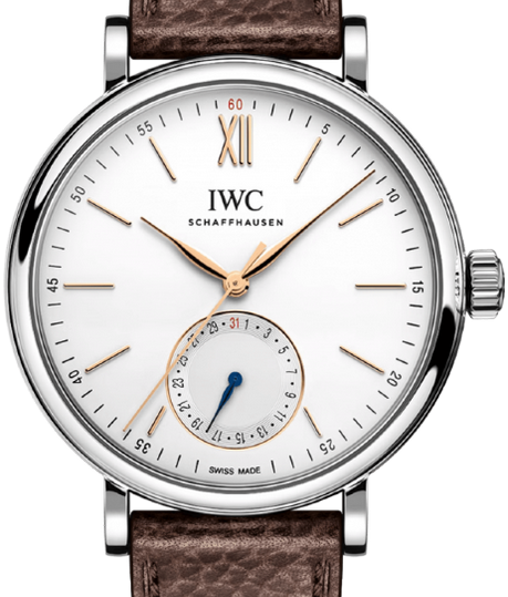 IWC Portofino Pointer Date 39mm Biały Stal IW359201