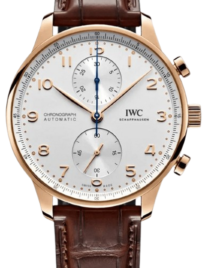 IWC Portugieser Chronograph 41mm Srebrny 18-karatowe rozowe zloto IW371611