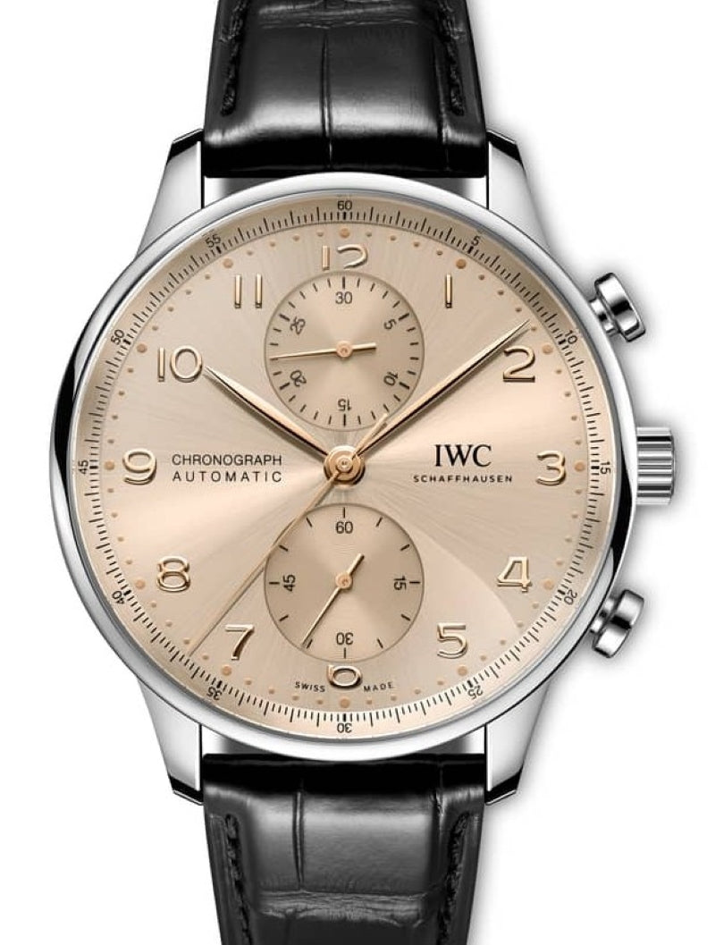 IWC Portuguese Chronograph Szampański 41 mm Stal IW371624