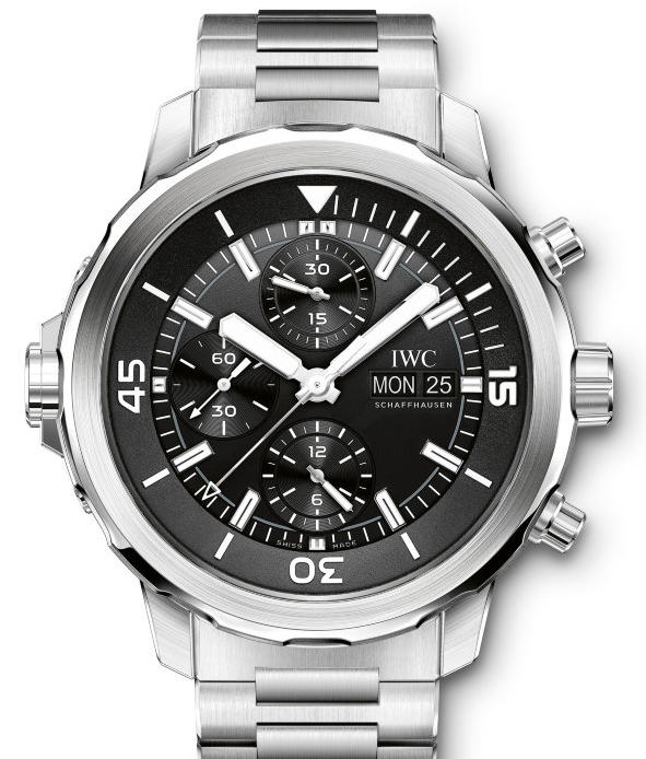 IWC Aquatimer Chronograph Czarny 44mm Stal IW376804