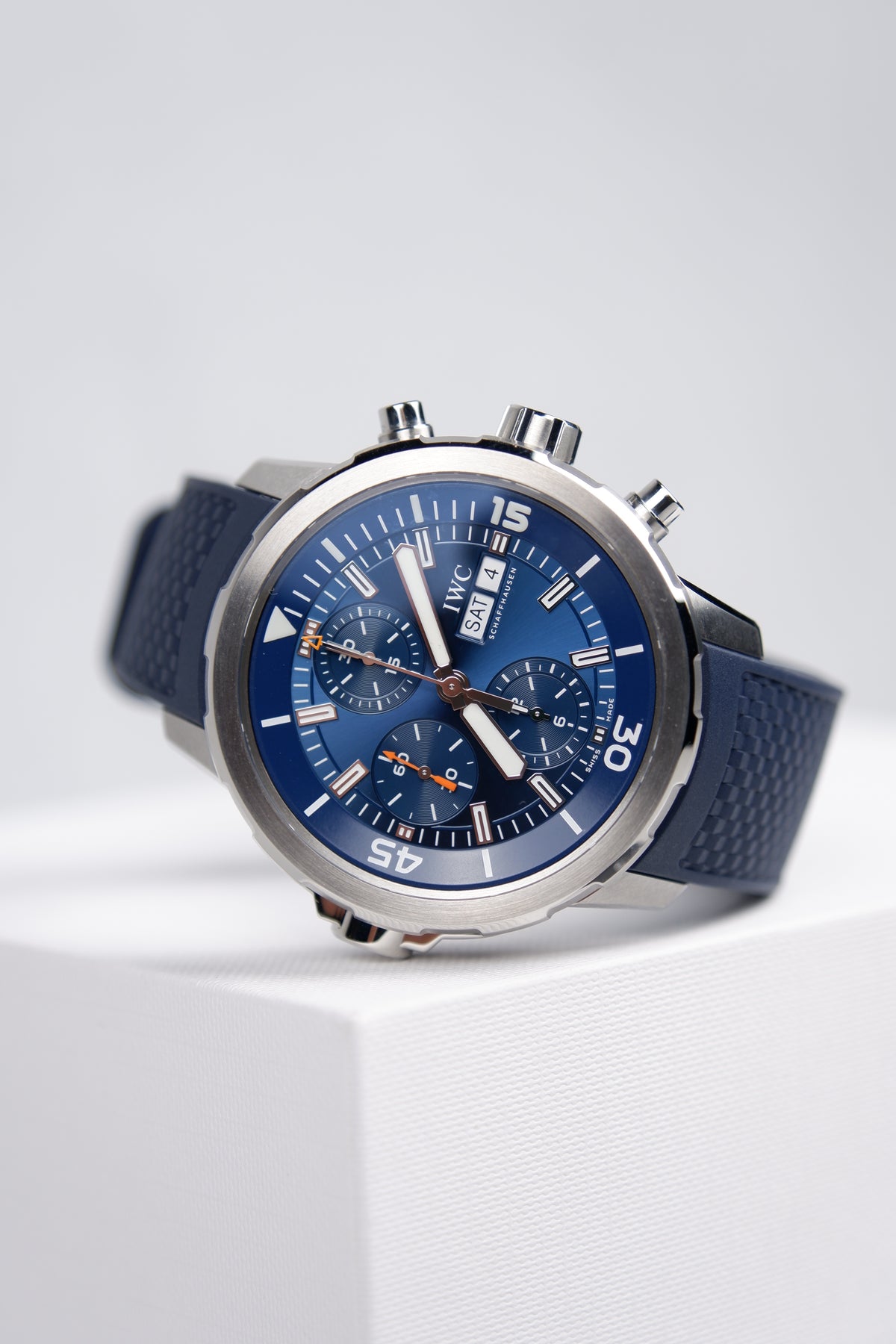 IWC Aquatimer Chronograph 44mm Niebieski Stal IW376806