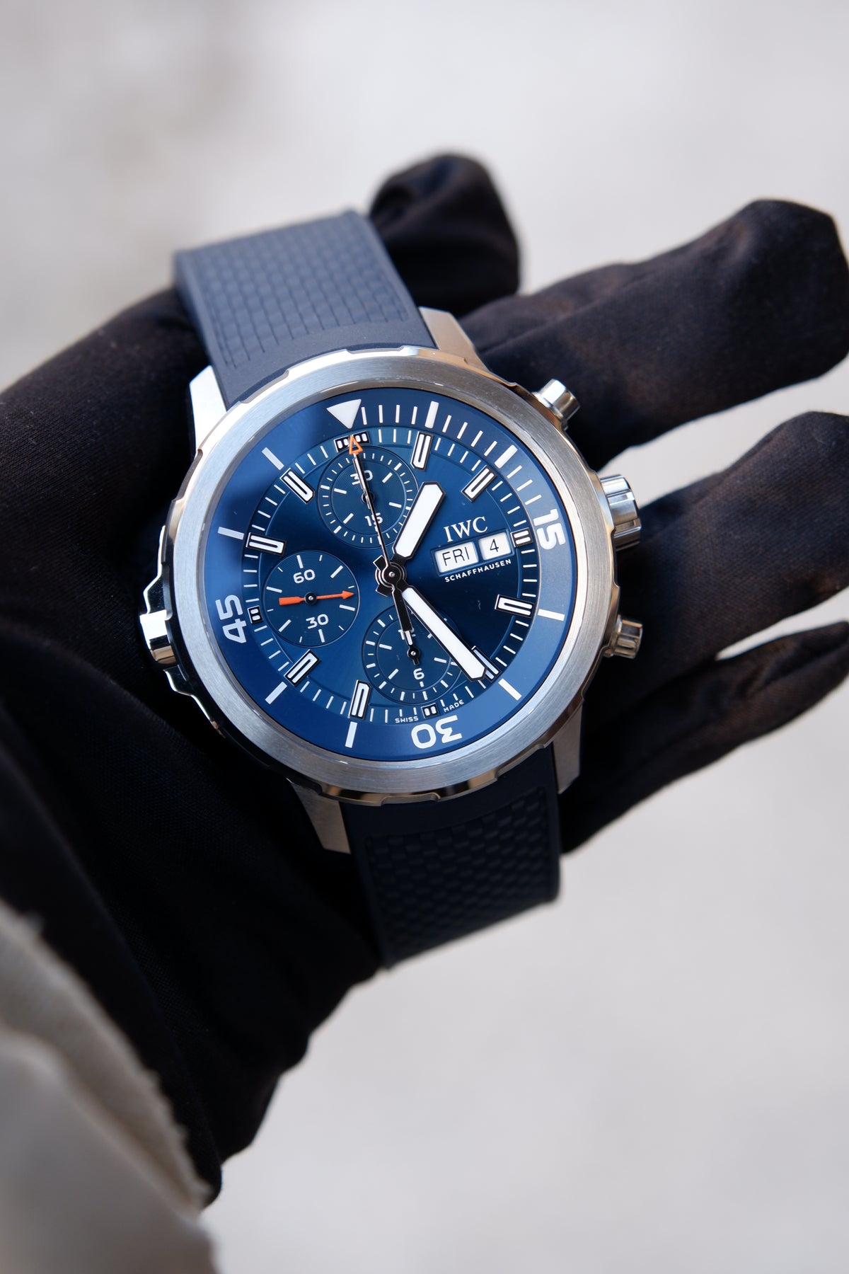 IWC Aquatimer Chronograph 44mm Niebieski Stal IW376806