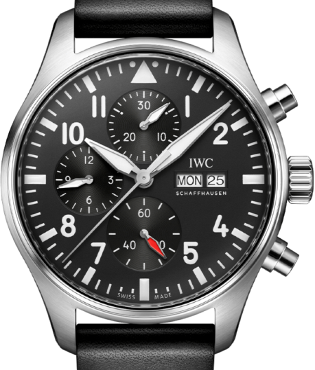 IWC Pilots Watch Chronograph 43mm Czarny Stal IW378001