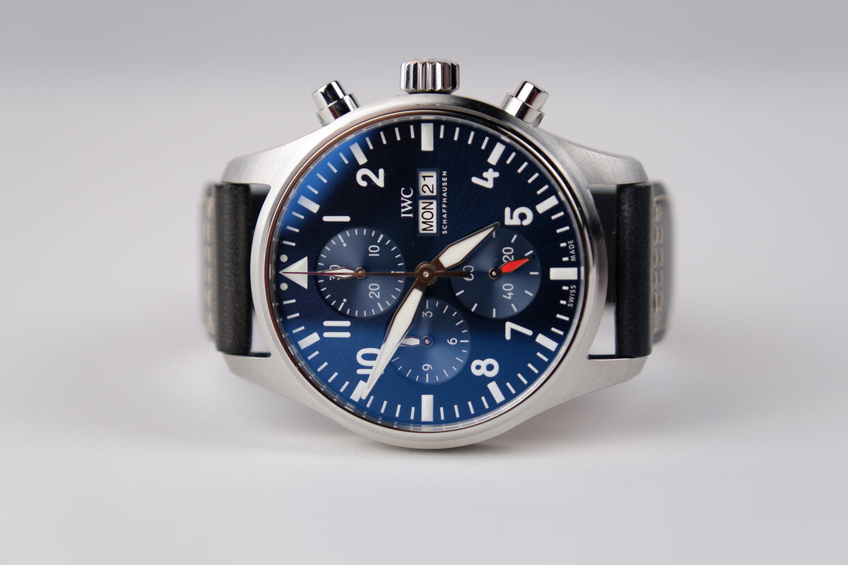 IWC Pilots Watch Chronograph 43mm Niebieski Stal IW378003
