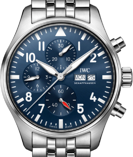 IWC Pilots Watch Chronograph 43mm Niebieski Stal IW378004