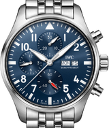IWC Pilots Watch Chronograph 43mm Niebieski Stal IW378004
