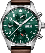 IWC Pilots Watch Chronograph 43mm Zielony Stal IW378005