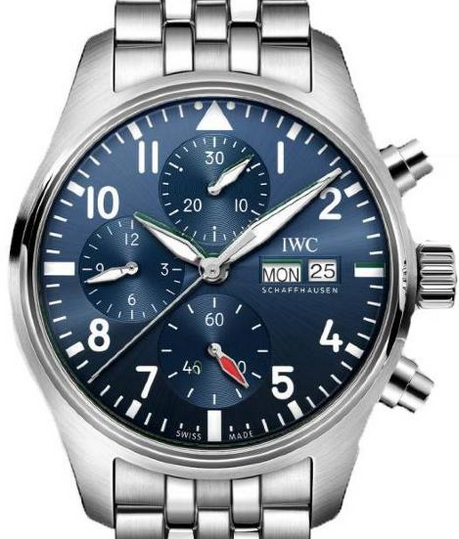 IWC Pilots Watch Chronograph 41mm Niebieski Stal