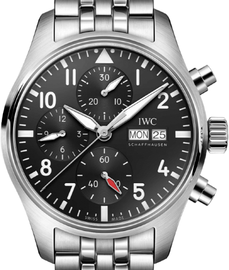 IWC Pilots Watch Chronograph 41mm Czarny Stal IW388113