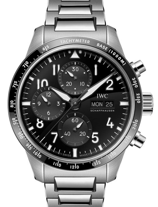 IWC Pilot Chronograph Czarny 41 mm Tytan IW388304