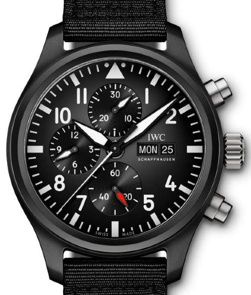 IWC Pilots Watch Chronograph Top Gun Czarny 44.5mm Ceramika IW389101