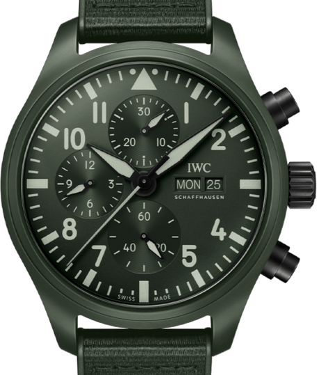 IWC Pilots Watch Chronograph Top Gun Edition Woodland 44,5mm Zielony Ceramika