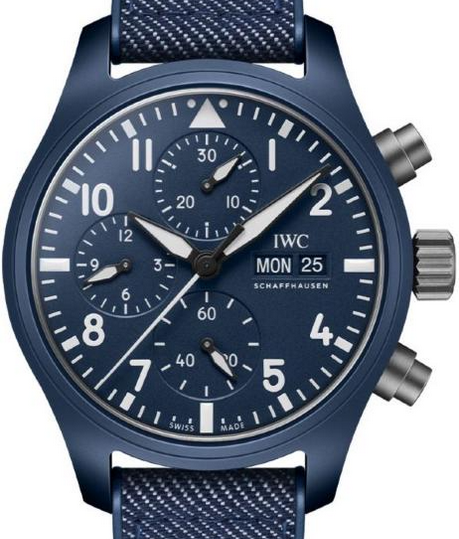 IWC Pilots Watch Chronograph Top Gun Oceana 41,9mm Niebieski Ceramika
