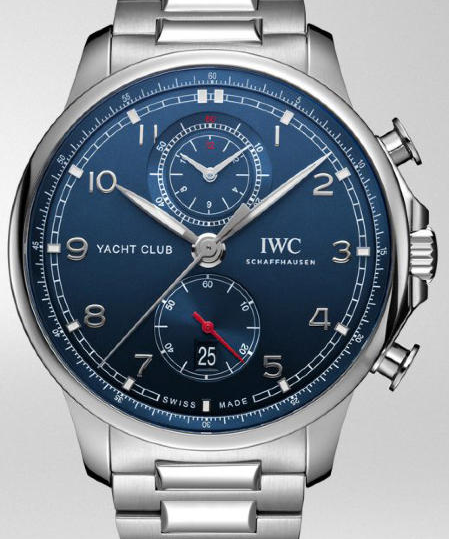 IWC Portugieser Yacht Club Chronograph 44,6mm Niebieski Stal IW390701