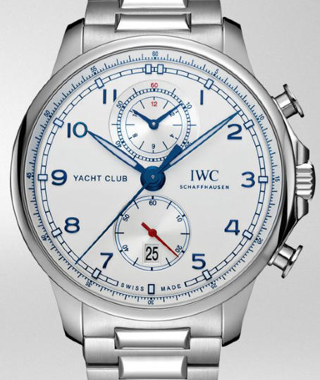 IWC Portugieser Yacht Club Chronograph 44,6mm Srebrny Stal IW390702