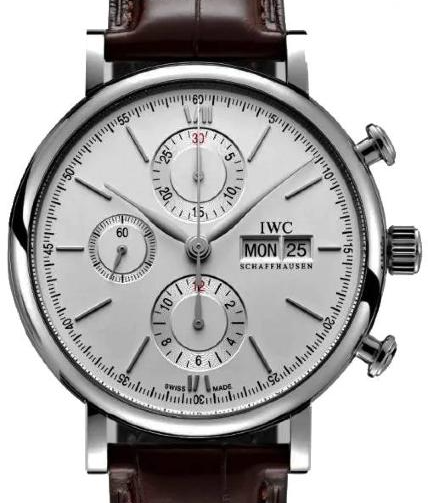 IWC Portofino Chronograph Srebrny 42mm Stal IW391027
