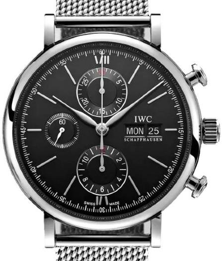 IWC Portofino Chronograph 40mm Czarne Stal