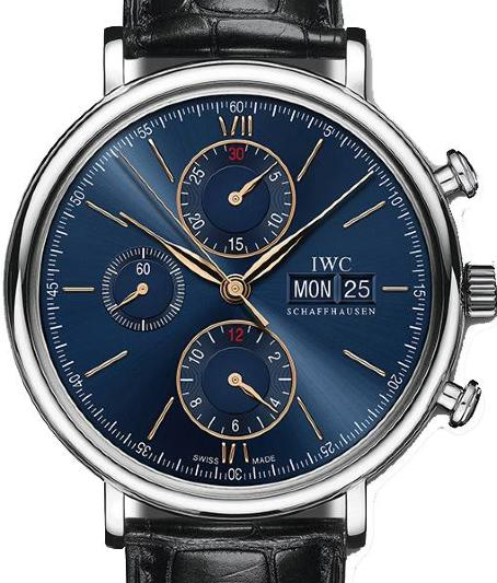 IWC Portofino Сhronograph Niebieski 42mm Stal IW391036