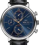 IWC Portofino Сhronograph Niebieski 42mm Stal IW391036