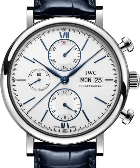IWC Portofino Chronograph 42mm Bialy  Stal