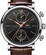 IWC Portofino Chronograph 39mm Czarny Stal IW391404