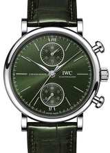 IWC Portofino Chronograph 39mm Zielony Stal IW391405