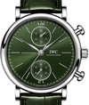 IWC Portofino Chronograph 39mm Zielony Stal